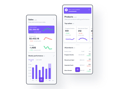 Analytics mobile app