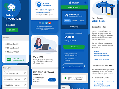 Customer Portal – Mobile Showcase customer portal design insurance mobile redesign ui user interface ux web website