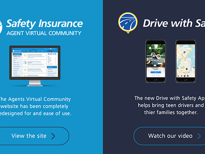 Safety Insurance - Big Event Interactive Display Landing Screen design front end insurance ui ux web