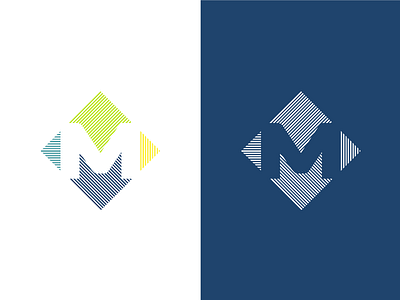 Logo Mark | M blue branding design kansas city kirstin marie lines logo logomark m mcallen minimal texas