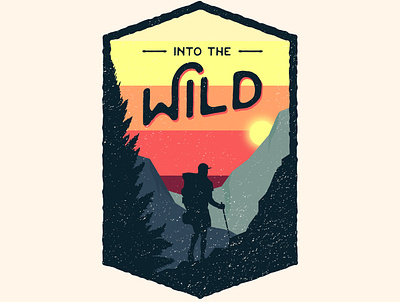 Into The Wild adobe illustrator adventure adventurer camping digital art forest illustration landscape mountain nature nature illustration travel