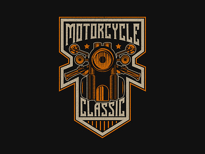 Classic Motorcycle Vintage Badge badge bike caferacer fast garage motorbike motorcycle racing retro logo ride fast tshirt vector vintage logo