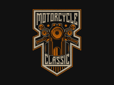 Classic Motorcycle Vintage Badge by Mujahid Ifthikar on Dribbble