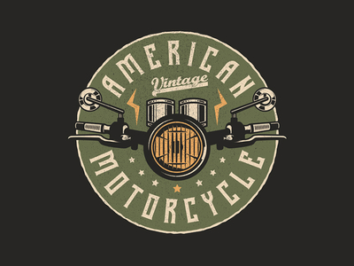 American Motorcycle badge by Mujahid Ifthikar on Dribbble