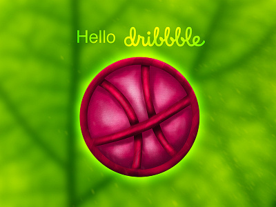 Hello Dribbble 1 debuts digital art digital painting hello nature