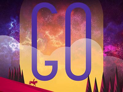 Go Adventure! adventure camping digital art digital painting forest horse illustration landscape nature nature illustration night photoshop sky