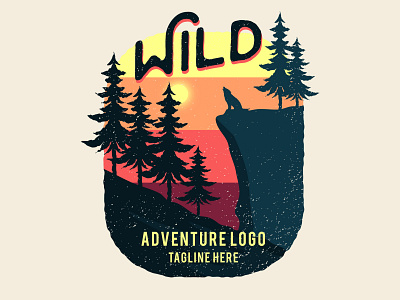 Wild adventure logo adobe illustrator adventure camping forest illustration jungle logo mountain nature nature illustration retro travel vintage logo wild