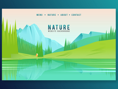 Mountains and Lake View Landing Page