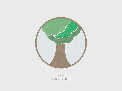 Our Oak Tree gill sans grunge logo tree