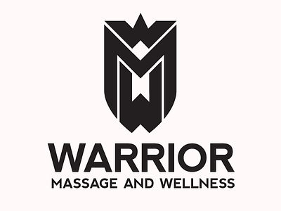 WMW 3.0 business dark deep letters logo massage nevis shield tissue typography warrior wellness wmw wonder woman