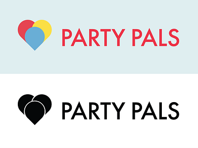 Party Pals balloons company events futura identity logo logotype parties