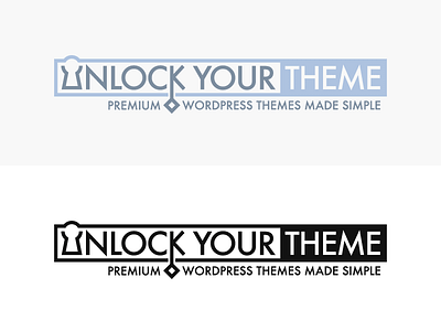 Unlock Your Theme brand branding keyhole lock logo logotype premium service theme unlock wordpress your