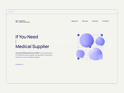 Web site for an american medical and lab equipment supplier animation lab equipment medical medical supplies metaballs ui ux web design