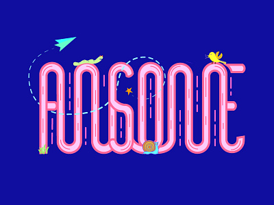 Awseome Typographic Illustration