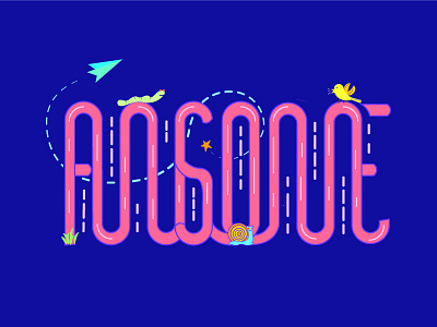 Awseome Typographic Illustration 2