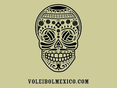 Calavera Volleyball angulo design esteban graphic design illustration logo shirt voleibolmexico