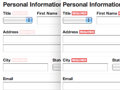 Required Fields fields forms red required ui