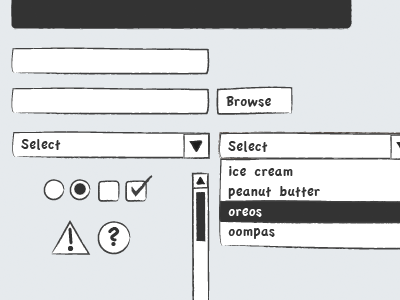 Wireframe Sketch Elements sketch wireframe