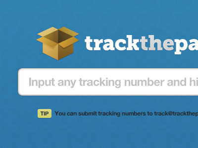 TrackThePack Redesign app package redesign trackthepack ui web