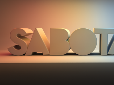 Sabotage 3D 3d logo sabotage