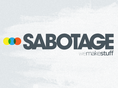 Sabotage Rebranding blue logo orange sabotage yellow