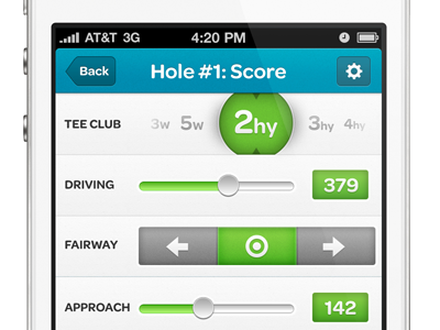 Score Entry entry golf iphone score shot