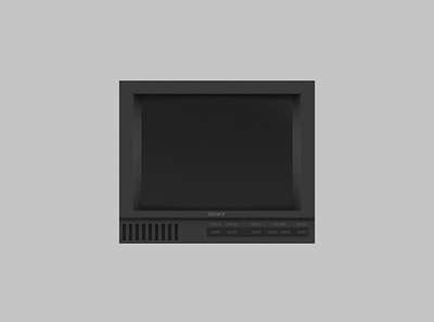 Sony PVM reference monitor — Concept design 2/3 3d concept product retro
