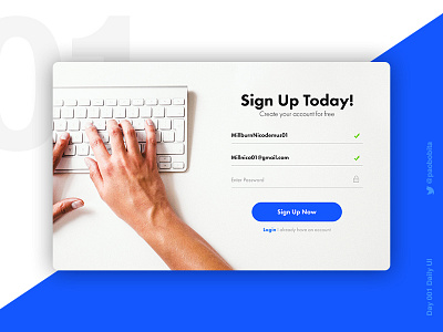 Sign Up - Daily UI Day 001 001 challenge dailyui form sign up ui