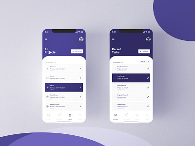 My Tasks app design mobile modern task app task manager to do list ui ux