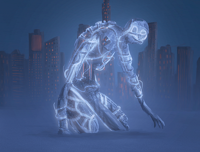 Nearby character cyborg illustration procreate robot sci fi scifi