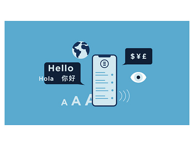 Accessibility and Localization. accessibility design illustration localization