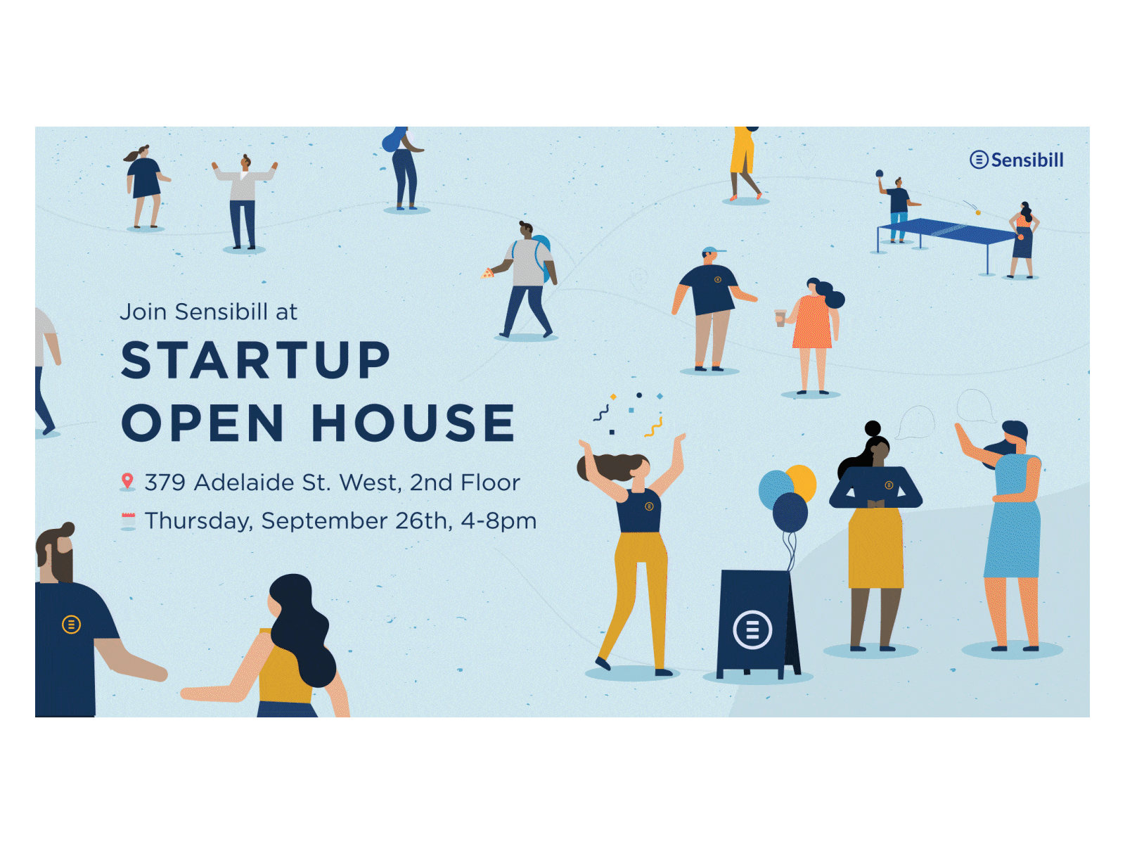 Startup Open House Graphic characters gif illustration open house people startup tech toronto