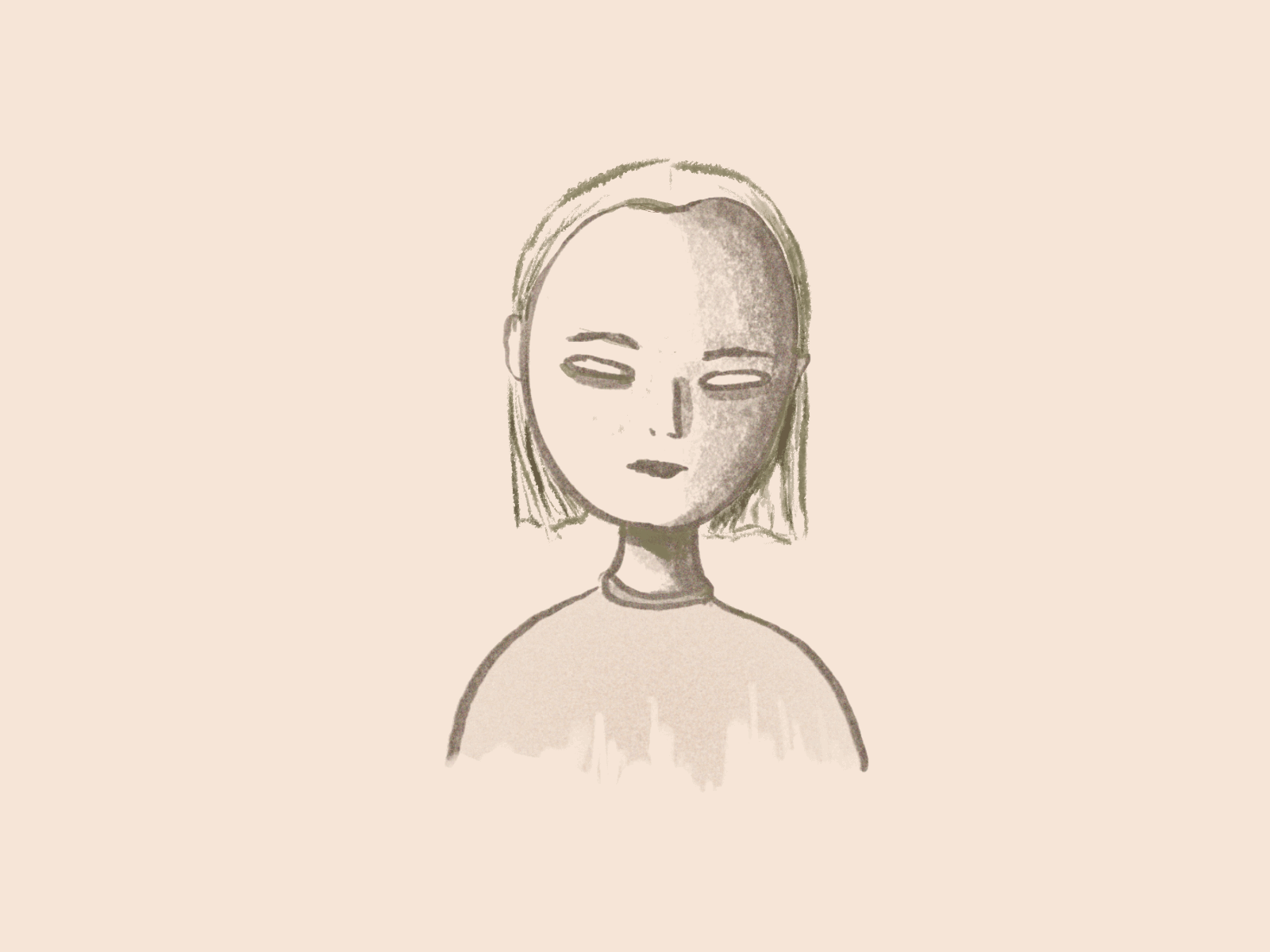 hair test character gif illustration pencil procreate