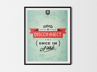 Disconnect graphic motivational poster
