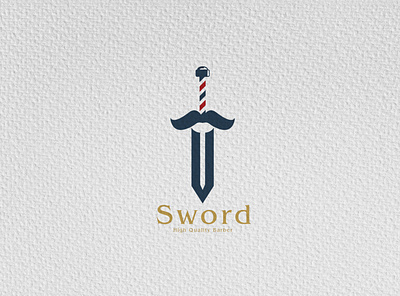 Barber Sword barber branding design illustration logo logo design logo designer logodesign logotype sword vector