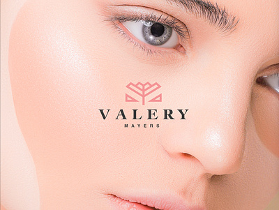 Valery Mayers brand personality branding design illustration logo logo concept logo designer logo flowers logo women logodesign logotype pink vector