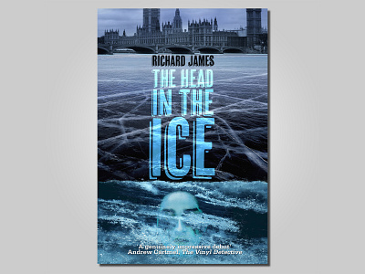 Book cover concept, The Head in the Ice book book cover book cover design cover crime novel design mystery novel photoshop thriller
