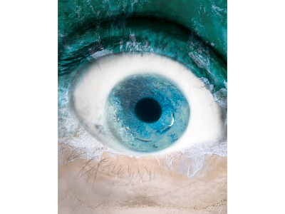 Concept art, eye in ocean in eye beach concept concept art eye ocean