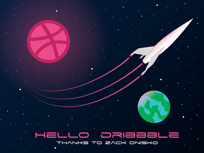 Hello Dribbble! design dribbble invite first shot hello dribbble illustration illustrator vector vector illustration