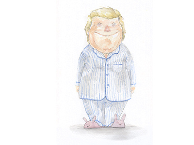 D Trump handmade illustration trump watercolor