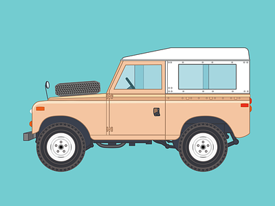 Land Rover Series IIA affinity designer 4 ipad pro car illustration landrover seriesiia