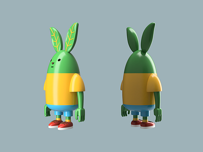 Homer 3d character fusion360 modeling tree rabbit