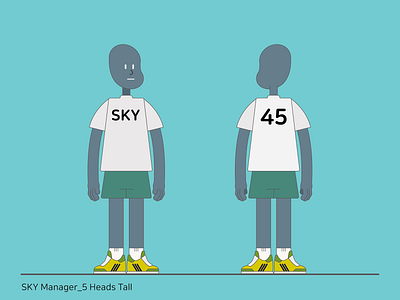 SKY Manager character design illustration