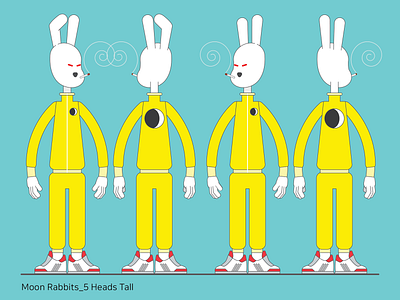 Moon Rabbits character design illustration