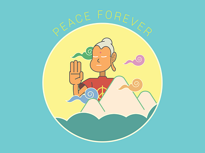 PEACE FOREVER character design illustration peace