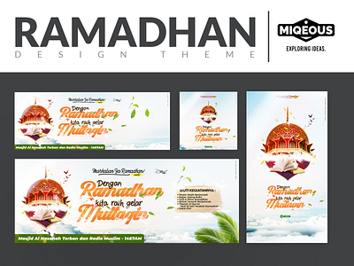 Ramadhan 1441h Design Theme blue color design gradient illustration illustrator islam islamic art islamic design poster ramadan ramadhan typography ux