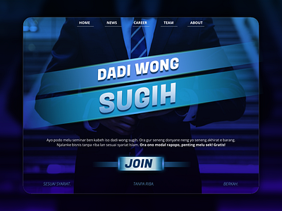 Landing Page - Dadi Wong Sugih blue color design gradient illustration landing page landing page design ui ux website