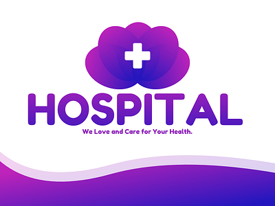 Hospital Logo blue color design flower flower logo gradient hospital illustration illustrator logo ui