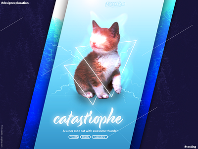 Catastrophe - Designexploration blue cat cats color design gradient illustration ui visual