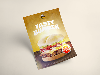 Tasty Burger Flyer Design burgers color design flyer design gradient poster tasty